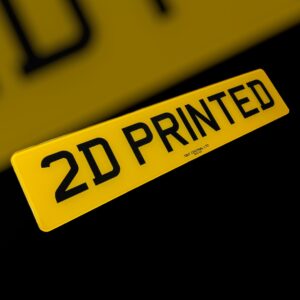 2D Printed Number Plates